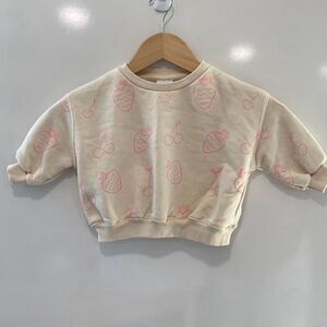 Zara baby fruit crewneck sweatshirt 9/12 months